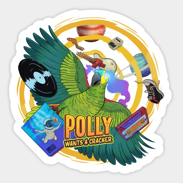 Polly Wants a cracker Sticker by Juniorilson